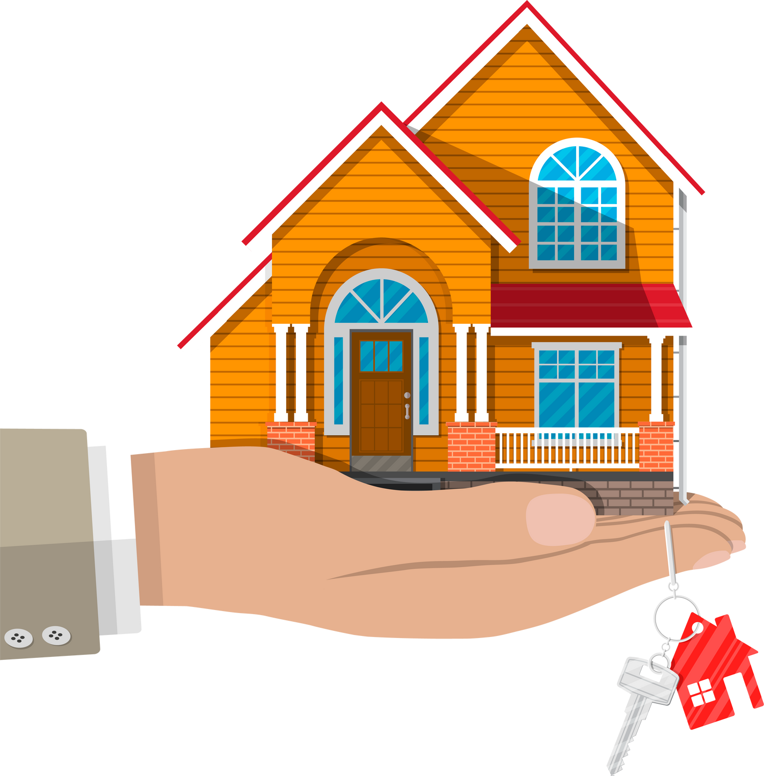 Hand with Small House and Keys